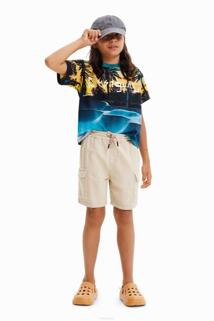 Cargo pocket Bermuda shorts Desigual Boy 2ZPR1820 Clothing