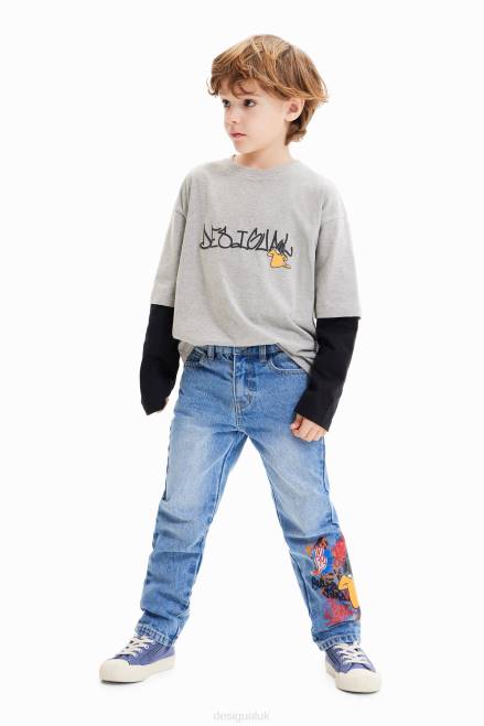 Looney Tunes straight jeans Desigual Boy 2ZPR1719 Clothing