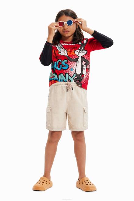 Bugs Bunny double-sleeve T-shirt Desigual Boy 2ZPR1796 Clothing