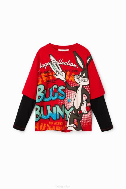 Bugs Bunny double-sleeve T-shirt Desigual Boy 2ZPR1796 Clothing