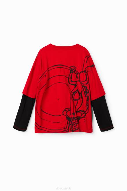 Bugs Bunny double-sleeve T-shirt Desigual Boy 2ZPR1796 Clothing
