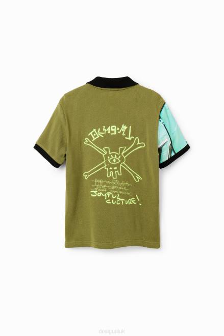 Graffiti short-sleeve polo shirt Desigual Boy 2ZPR1795 Clothing