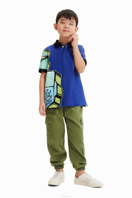 Graffiti short-sleeve polo shirt Desigual Boy 2ZPR1823 Clothing