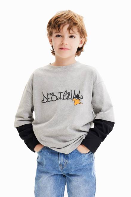 Looney Tunes double-sleeve T-shirt Desigual Boy 2ZPR1741 Clothing