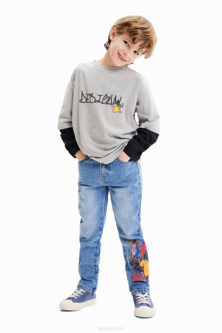 Looney Tunes double-sleeve T-shirt Desigual Boy 2ZPR1741 Clothing