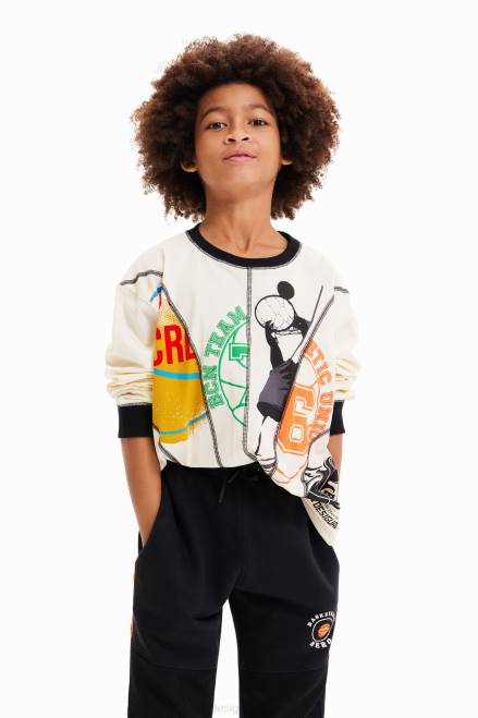 Patchwork sport T-shirt Desigual Boy 2ZPR1778 Clothing