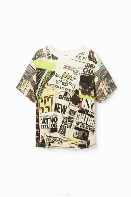 Short-sleeve newspaper T-shirt Desigual Boy 2ZPR1781 Clothing