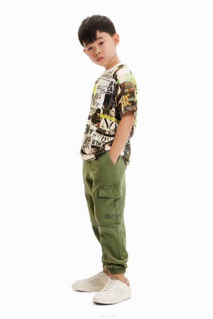 Short-sleeve newspaper T-shirt Desigual Boy 2ZPR1781 Clothing