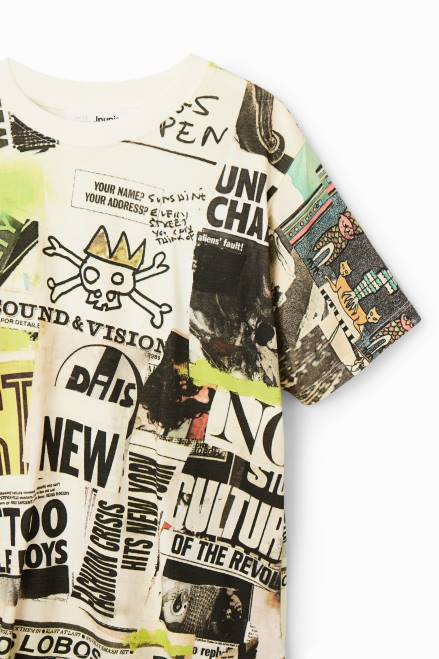 Short-sleeve newspaper T-shirt Desigual Boy 2ZPR1781 Clothing