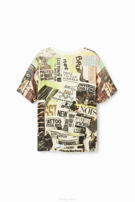 Short-sleeve newspaper T-shirt Desigual Boy 2ZPR1781 Clothing