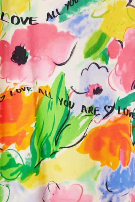 Cut-out floral T-shirt dress Desigual Girl 2ZPR1867 Clothing