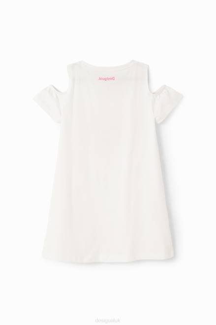 Heart cut-out T-shirt dress Desigual Girl 2ZPR1842 Clothing