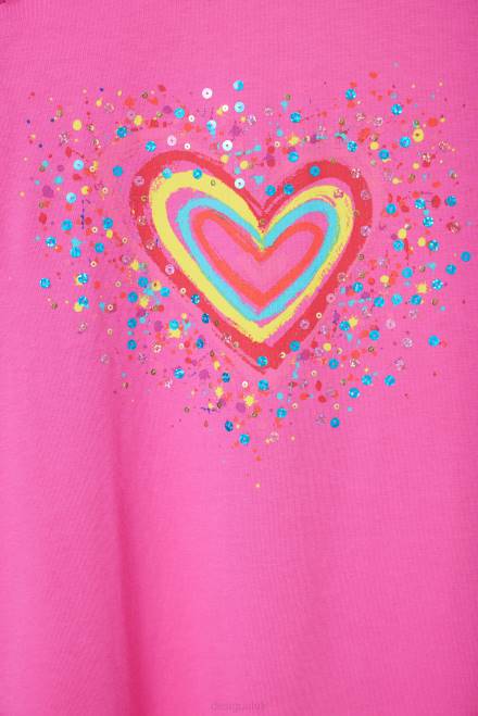 Heart cut-out T-shirt dress Desigual Girl 2ZPR1846 Clothing