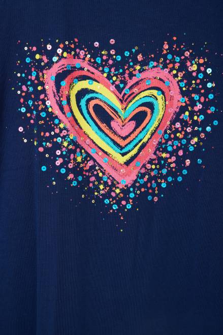 Heart cut-out T-shirt dress Desigual Girl 2ZPR1865 Clothing