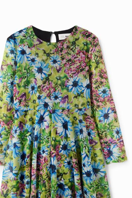 Long-sleeve tulle floral dress Desigual Girl 2ZPR1799 Clothing