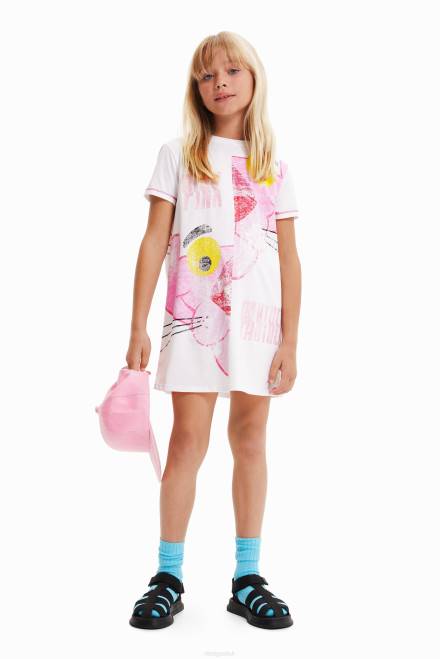 Pink Panther T-shirt dress Desigual Girl 2ZPR1827 Clothing
