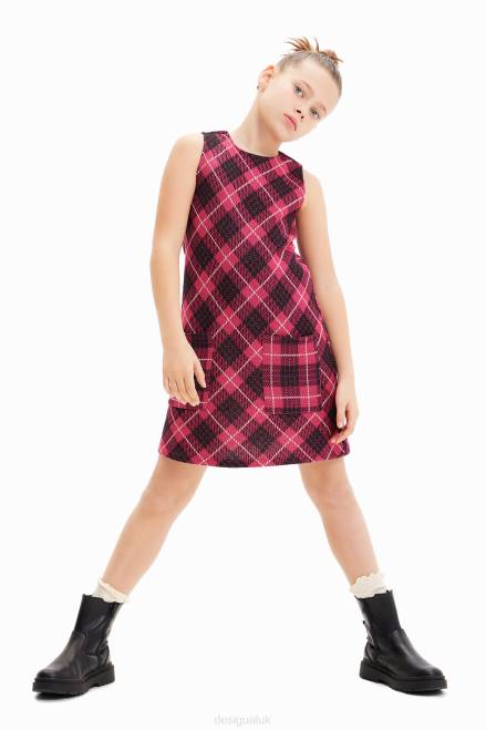 Plaid pinafore dress Desigual Girl 2ZPR1742 Clothing