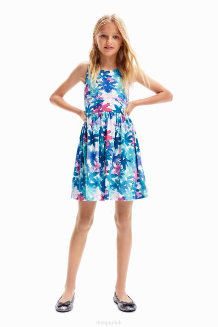 Short watercolour floral dress Desigual Girl 2ZPR1817 Clothing
