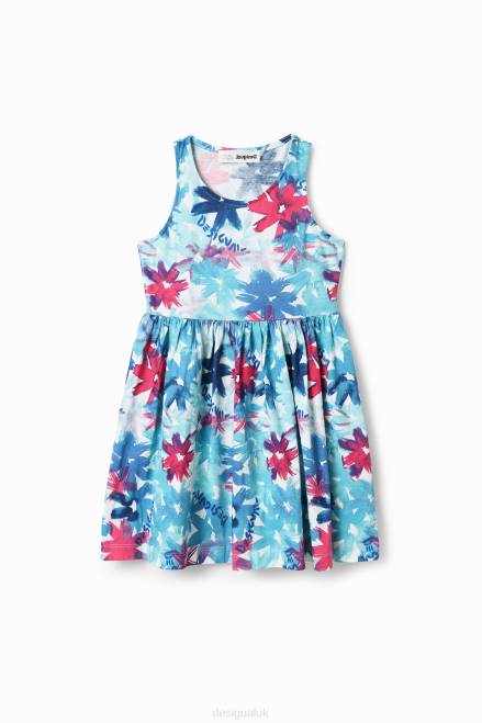 Short watercolour floral dress Desigual Girl 2ZPR1817 Clothing