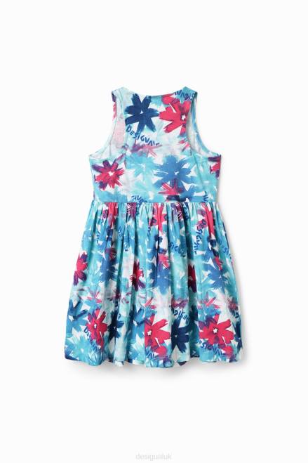Short watercolour floral dress Desigual Girl 2ZPR1817 Clothing