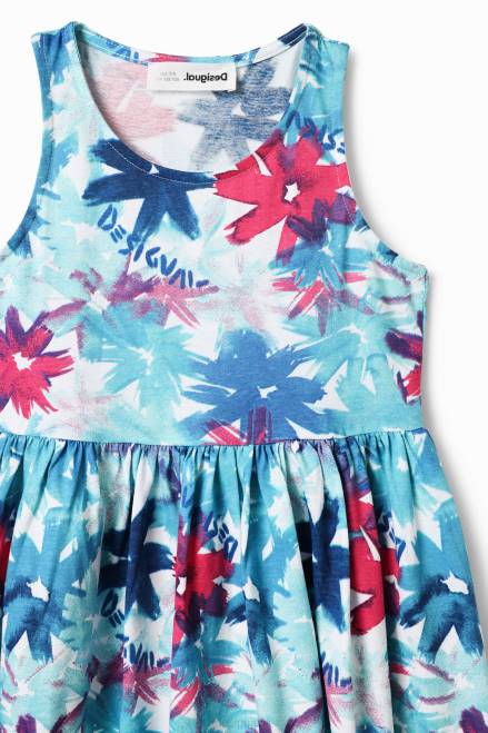 Short watercolour floral dress Desigual Girl 2ZPR1817 Clothing
