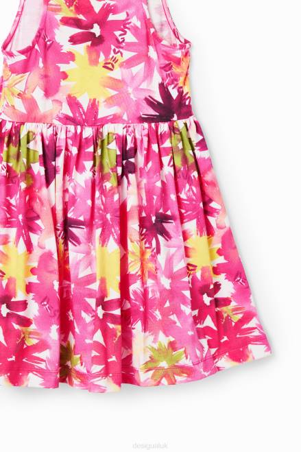 Short watercolour floral dress Desigual Girl 2ZPR1874 Clothing