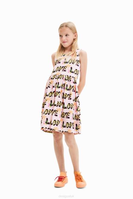 Sleeveless Love dress Desigual Girl 2ZPR1789 Clothing