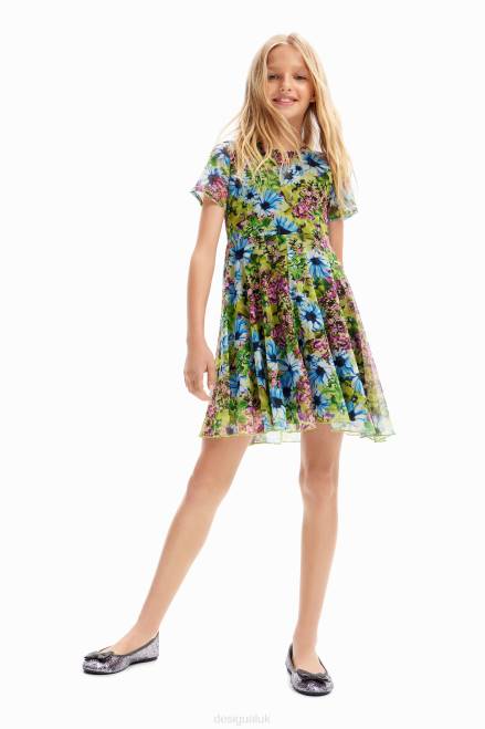 Tulle flower dress Desigual Girl 2ZPR1790 Clothing