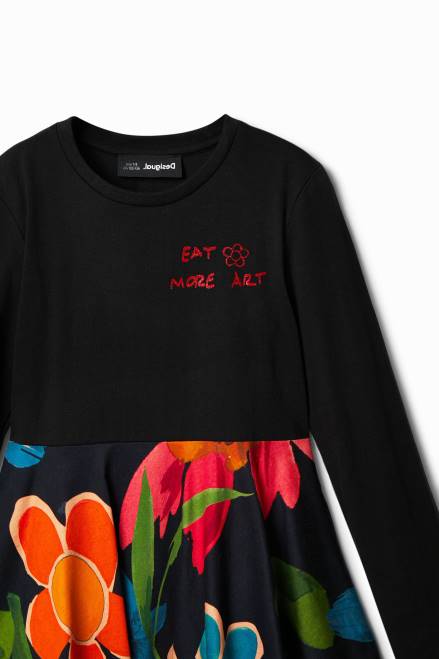 Two-in-one floral dress Desigual Girl 2ZPR1875 Clothing