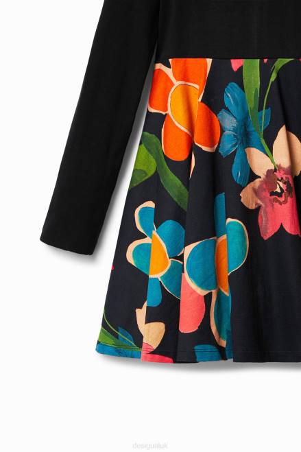 Two-in-one floral dress Desigual Girl 2ZPR1875 Clothing