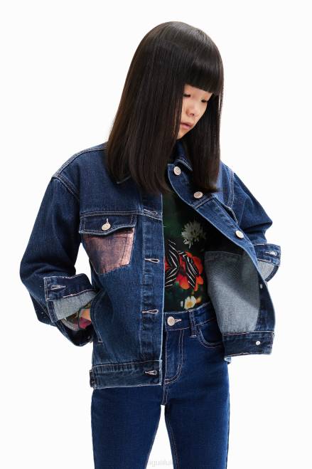 Heart denim trucker jacket Desigual Girl 2ZPR1772 Clothing