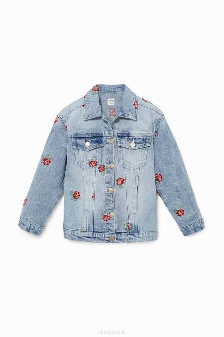 Rose denim jacket Desigual Girl 2ZPR1861 Clothing