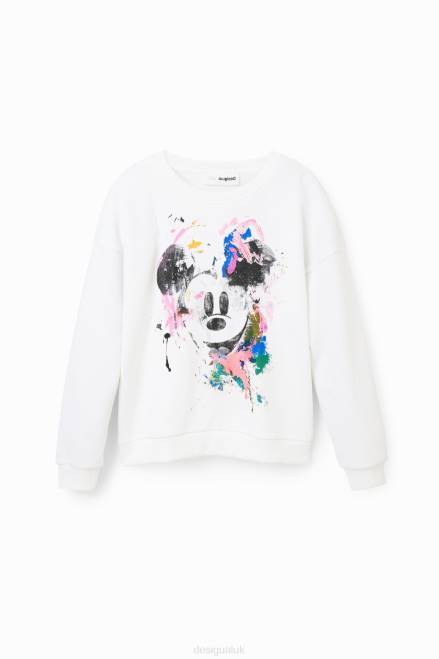 Disney's Mickey Mouse splatter sweatshirt Desigual Girl 2ZPR1147 Clothing