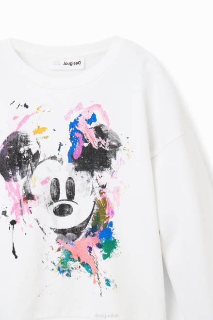 Disney\'s Mickey Mouse splatter sweatshirt Desigual Girl 2ZPR1147 Clothing