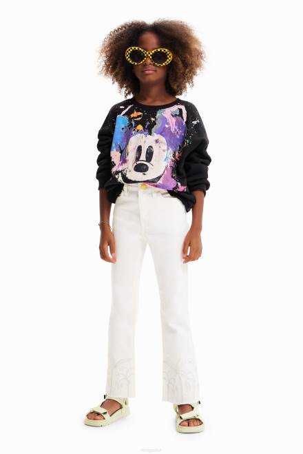 Disney\'s Mickey Mouse splatter sweatshirt Desigual Girl 2ZPR1161 Clothing