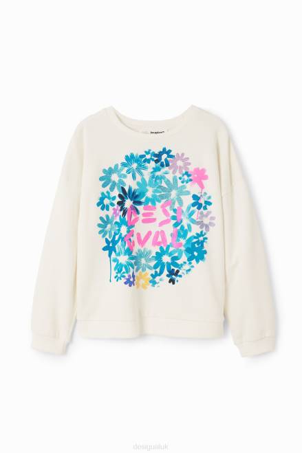Floral logo sweatshirt Desigual Girl 2ZPR1836 Clothing