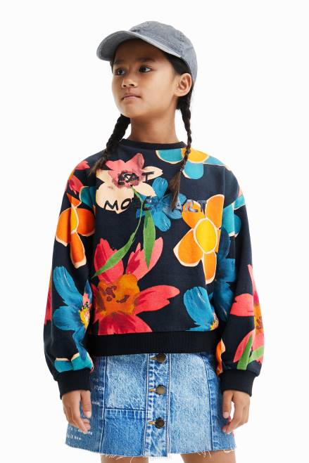 Floral oversize sweatshirt Desigual Girl 2ZPR1801 Clothing