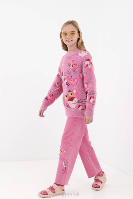 Oversize Pink Panther jumper Desigual Girl 2ZPR1860 Clothing