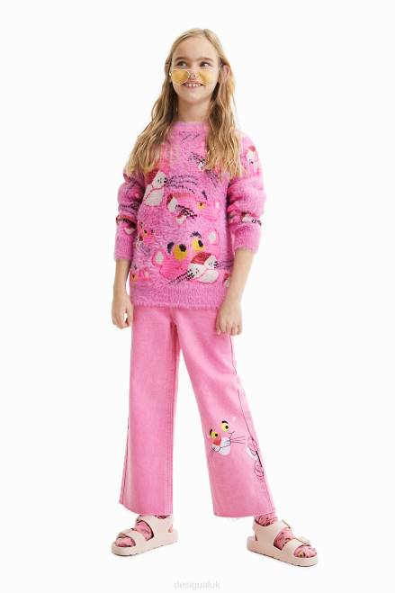 Oversize Pink Panther jumper Desigual Girl 2ZPR1860 Clothing