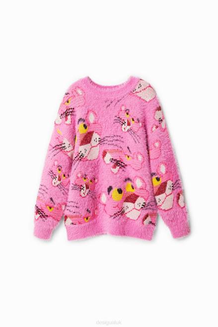 Oversize Pink Panther jumper Desigual Girl 2ZPR1860 Clothing