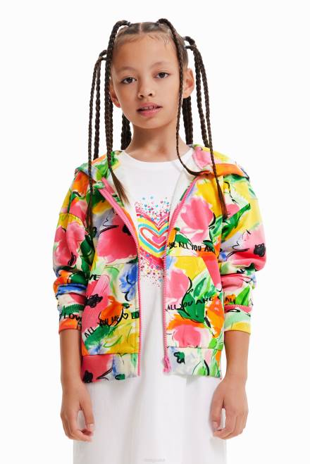 Oversize floral sweatshirt Desigual Girl 2ZPR1786 Clothing