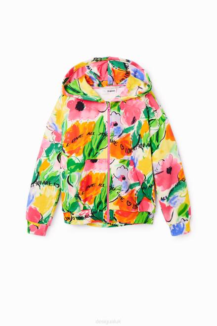 Oversize floral sweatshirt Desigual Girl 2ZPR1786 Clothing