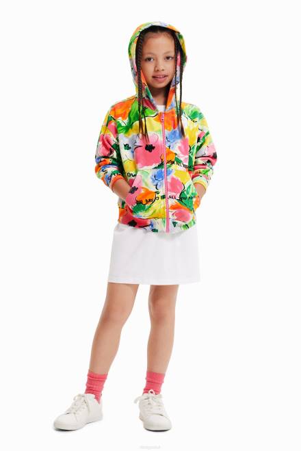 Oversize floral sweatshirt Desigual Girl 2ZPR1786 Clothing