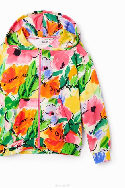 Oversize floral sweatshirt Desigual Girl 2ZPR1786 Clothing