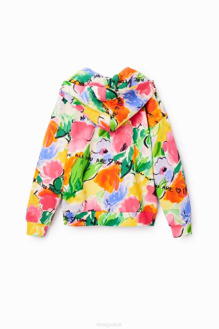 Oversize floral sweatshirt Desigual Girl 2ZPR1786 Clothing