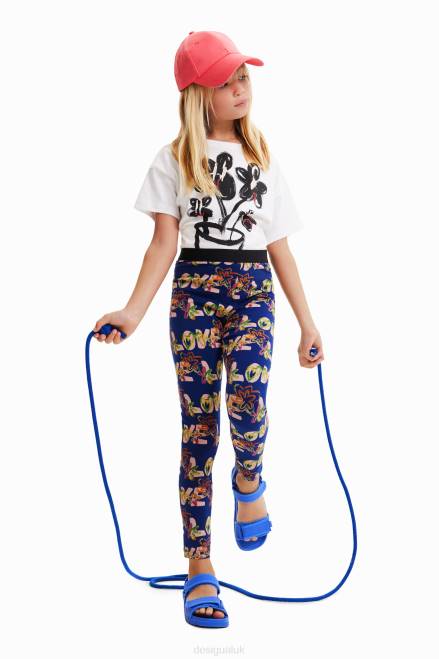Love flower leggings Desigual Girl 2ZPR1703 Clothing
