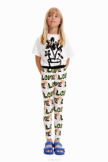 Love flower leggings Desigual Girl 2ZPR1710 Clothing