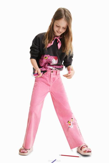Pink Panther flare jeans Desigual Girl 2ZPR682 Clothing