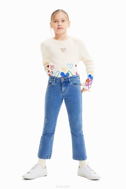 Shiny flare jeans Desigual Girl 2ZPR1771 Clothing