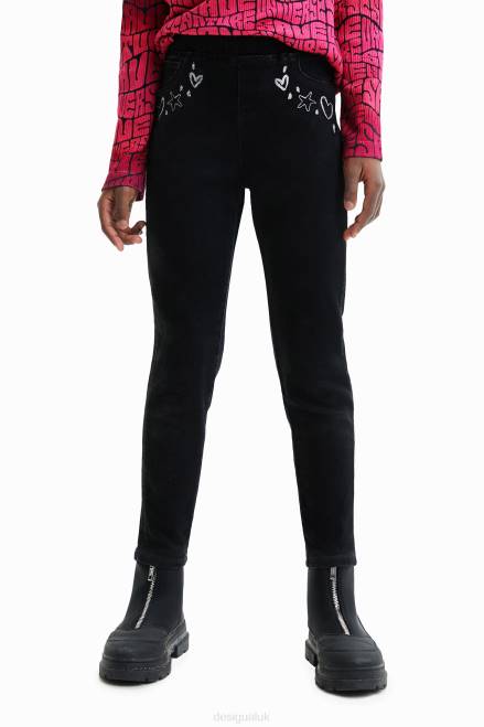 Slim jeggings with designs Desigual Girl 2ZPR1828 Clothing
